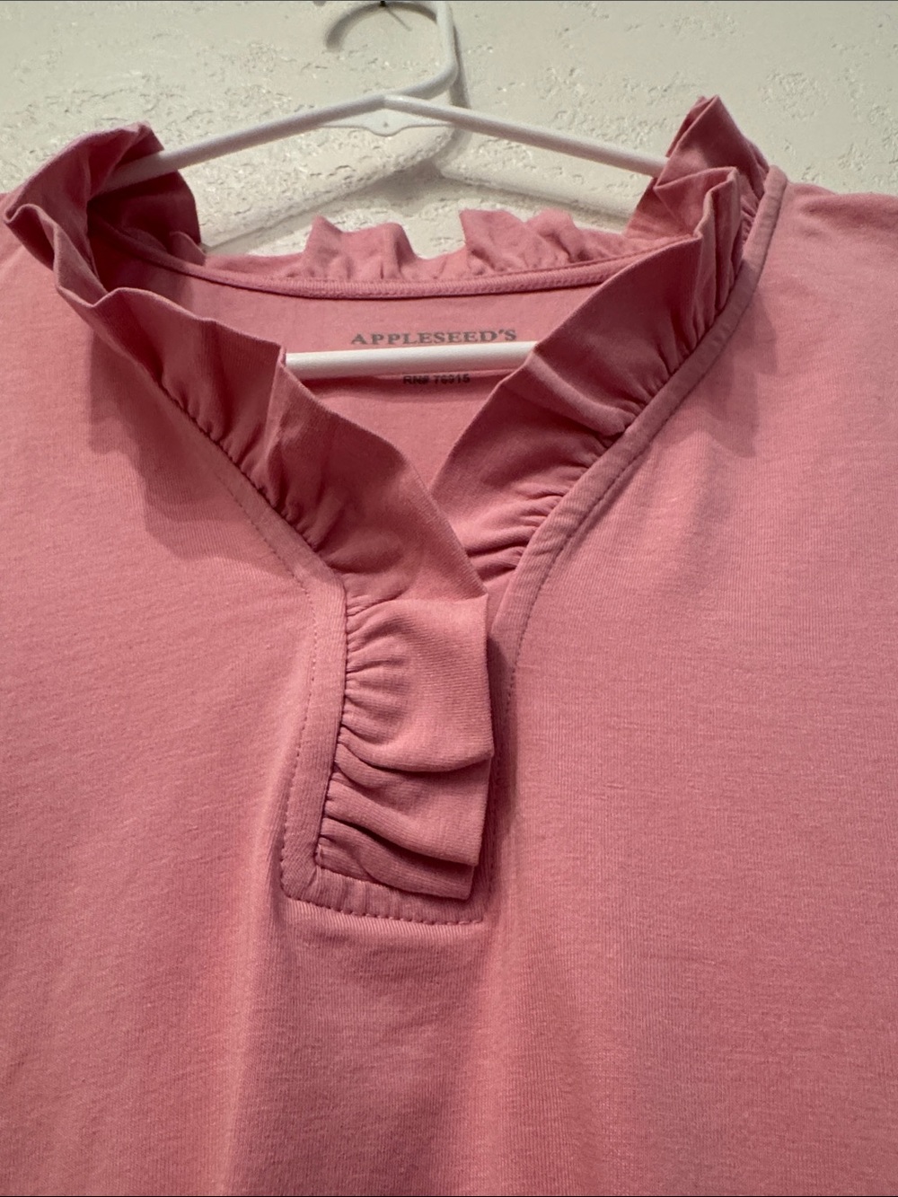 Appleseed's Pink Ruffle-Neck Long Sleeve Tee - Picture 13 of 15